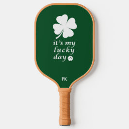 Pickleball Lucky Day Kleeblatt Funny Green Schläger