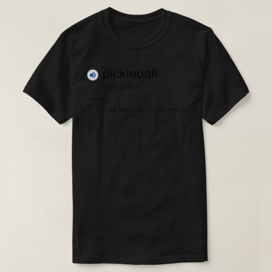 Pickleball lustige Definition Klassisches TShirt (Design vorne)