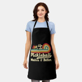 Pickleball macht es besser Retro Pickleball Schürze (Getragen)