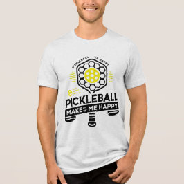 Pickleball macht mich glücklich Tri-Blend shirt