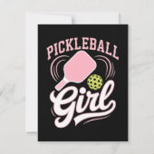 Pickleball Mädchen Spielerin Ankündigung (Rückseite)