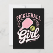 Pickleball Mädchen Spielerin Dankeskarte (Vorderseite)