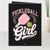 Pickleball-Mädchen-Spielerin Dankeskarte (Rückseite)