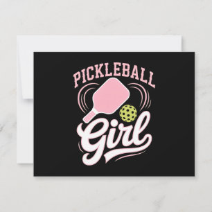 Pickleball Mädchen Spielerin Einladung