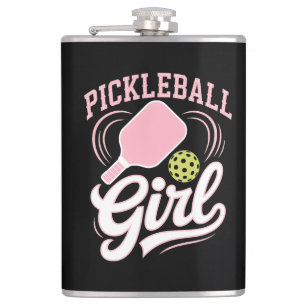 Pickleball Mädchen Spielerin Flachmann