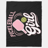 Pickleball Mädchen Spielerin Fleecedecke (Vorderseite)