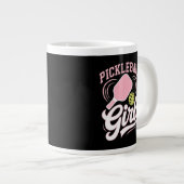 Pickleball Mädchen Spielerin Jumbo-Tasse (Vorderseite Rechts)