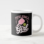 Pickleball Mädchen Spielerin Jumbo-Tasse (Rechts)
