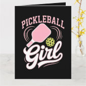 Pickleball-Mädchen-Spielerin Karte (Gelbe Blume)