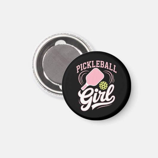 Pickleball Mädchen Spielerin Magnet (Vorderseite/Rückseite)