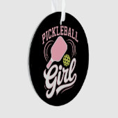 Pickleball Mädchen Spielerin Ornament (Vorderseite)