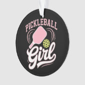 Pickleball Mädchen Spielerin Ornament (Vorderseite)