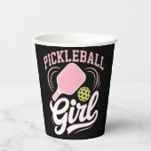 Pickleball Mädchen Spielerin Pappbecher (Vorderseite)