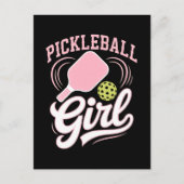 Pickleball-Mädchen-Spielerin Postkarte (Vorderseite)