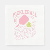 Pickleball-Mädchen-Spielerin Serviette (Vorderseite)