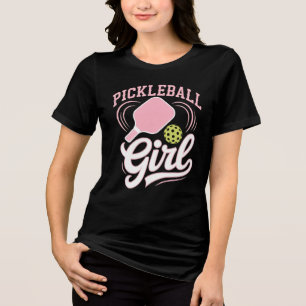 Pickleball Mädchen Spielerin Tri-Blend Shirt
