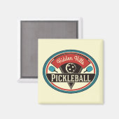 Pickleball Magnet - Vintages Design (Vorderseite/Rückseite)