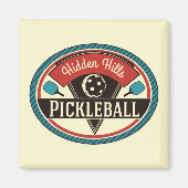 Pickleball Magnet - Vintages Design (Vorne)