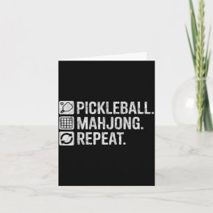Pickleball Mahjong wiederhole lustiges Spiel Liebh Karte