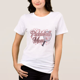 Pickleball-Mama-Shirt – Süßes rosa Pickleball-Gesc Tri-Blend Shirt