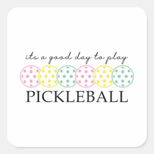 Pickleball-Mama-Spieler-Paddel-Sport Quadratischer Aufkleber