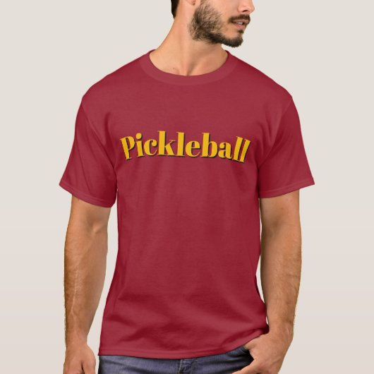 Pickleball Maron T-Shirt (Vorderseite)