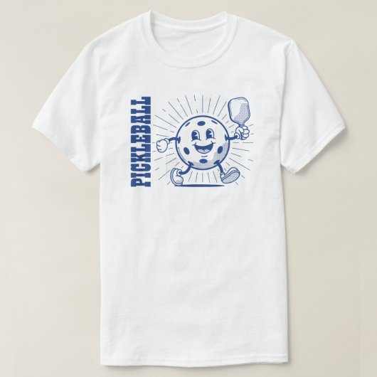 PICKLEBALL MASCOT - Rebell Blue T-Shirt (Design vorne)