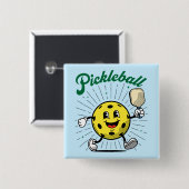 PICKLEBALL MASCOT von Pickleball Playerz Button (Vorne & Hinten)