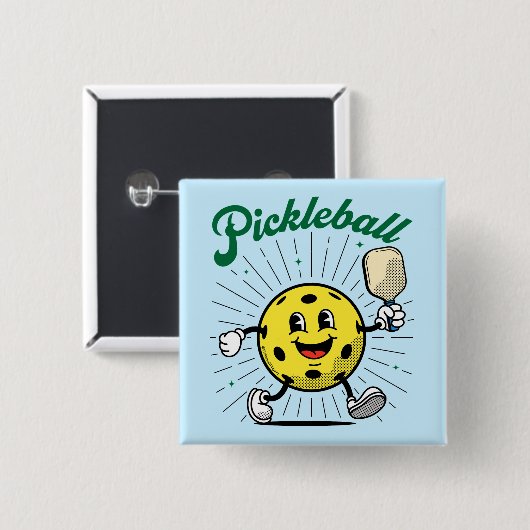 PICKLEBALL MASCOT von Pickleball Playerz Button (Vorne & Hinten)