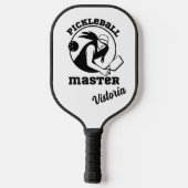 Pickleball Master Black Player Individuelle Name Schläger (Rückseite)
