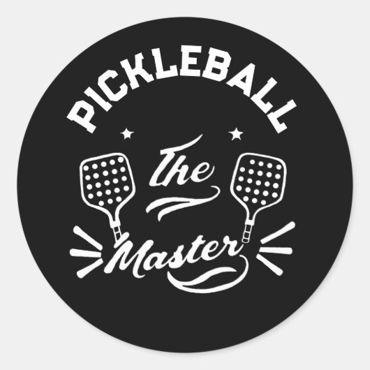 Pickleball Master Runder Aufkleber (Vorderseite)