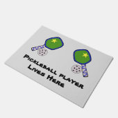 Pickleball mat rug door welcome fußmatte (Schrägansicht)