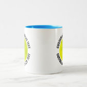 Pickleball & Medium Text HELLBLAU 325ml Custom Zweifarbige Tasse (Mittel)