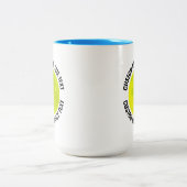 Pickleball & Medium Text HELLBLAU 425g Custom Zweifarbige Tasse (Mittel)