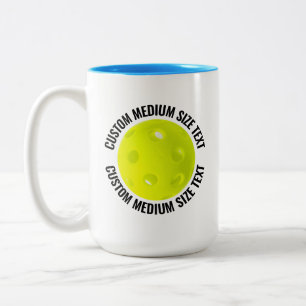 Pickleball & Medium Text HELLBLAU 425g Custom Zweifarbige Tasse