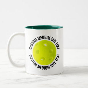 Pickleball & Medium Text JÄGERGRÜN 325g Custom Zweifarbige Tasse