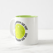 Pickleball & Medium Text LIME GRÜN 325ml Custom Zweifarbige Tasse (Vorderseite Links)
