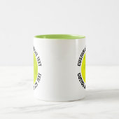 Pickleball & Medium Text LIME GRÜN 325ml Custom Zweifarbige Tasse (Mittel)