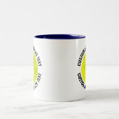 Pickleball & Medium Text NAVY BLAU 320g Custom Zweifarbige Tasse (Mittel)
