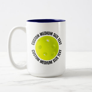 Pickleball & Medium Text NAVY BLAU 425g Custom Zweifarbige Tasse