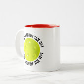 Pickleball & Medium Text ROT 325ml Custom Zweifarbige Tasse (Vorderseite Links)