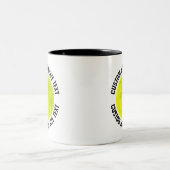 Pickleball & Medium Text SCHWARZ 11oz Custom Zweifarbige Tasse (Mittel)