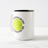 Pickleball & Medium Text SCHWARZ 425g Custom Zweifarbige Tasse (Vorderseite Links)