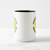 Pickleball & Medium Text SCHWARZ 425g Custom Zweifarbige Tasse (Mittel)