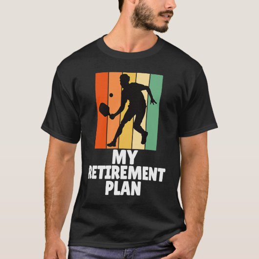 PickleBall Mein Rentplan Dink Legend Cool Gra T-Shirt (Vorderseite)