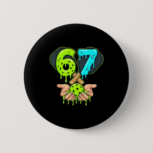 Pickleball-Meme dink hart bleib aus der Küche Button (Vorderseite)