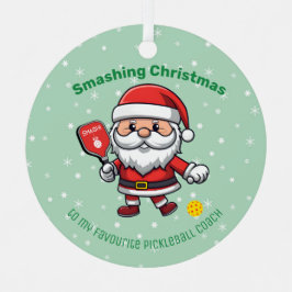 Pickleball Merry Christmas Metal Ornament