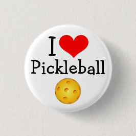 Pickleball Miniknopf: I Liebe Pickleball Button