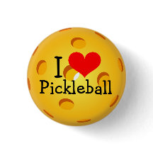 Pickleball Miniknopf: I Liebe Pickleball