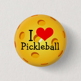 Pickleball Miniknopf: I Liebe Pickleball Button